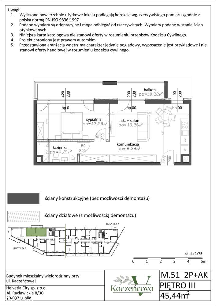 Kaczeńcova | mieszkanie 2-pok. | M.51 - Pełny obrazek: 2/7