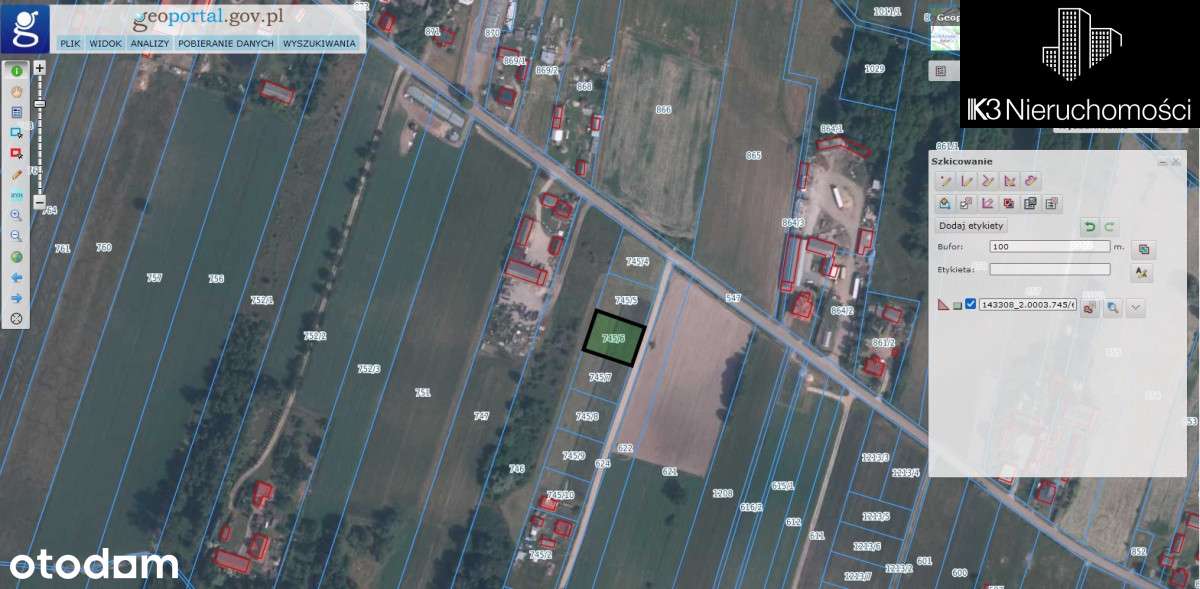 Działka budowlana, Drgicz, gm. Stoczek - Pełny obrazek: 2/2