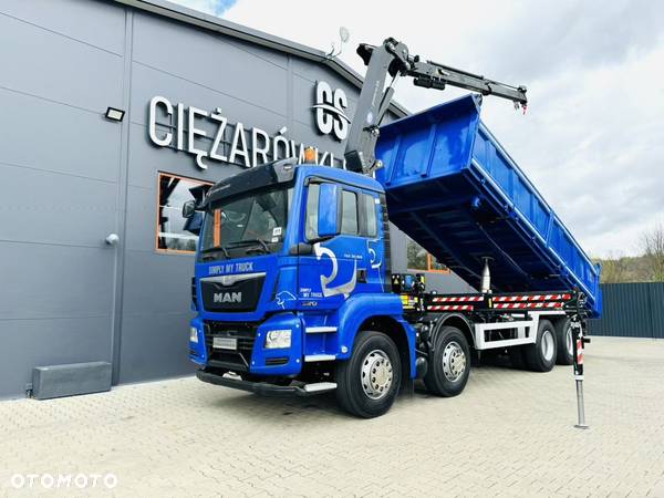 MAN TGS TGX 32.360 // E6 // 8x4 // wywrotka 3-str. Bordmatic + HDS HMF 1720 // świeżo sprowadzony // kiper kran crane żuraw - 2