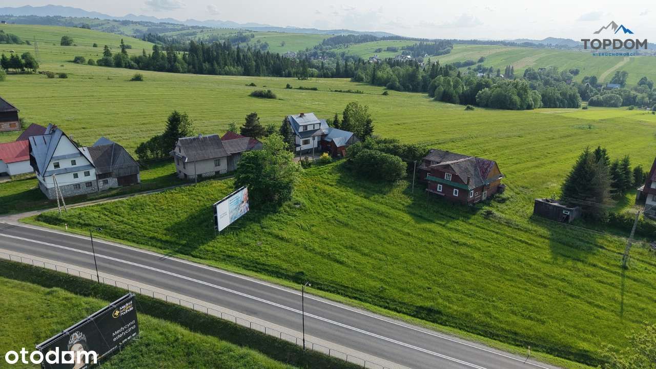 Działka inwestycyjna przy drodze głównej tuż przed Białką Tatrzańską-5