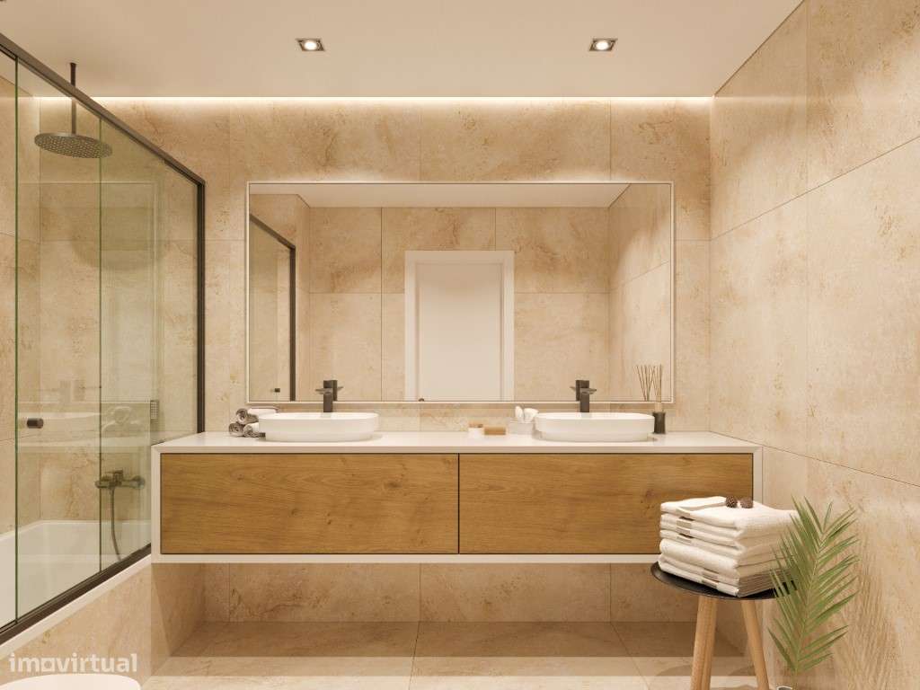 Apartamento T3 novo, com varandas e estacionamento, em Campolide-14