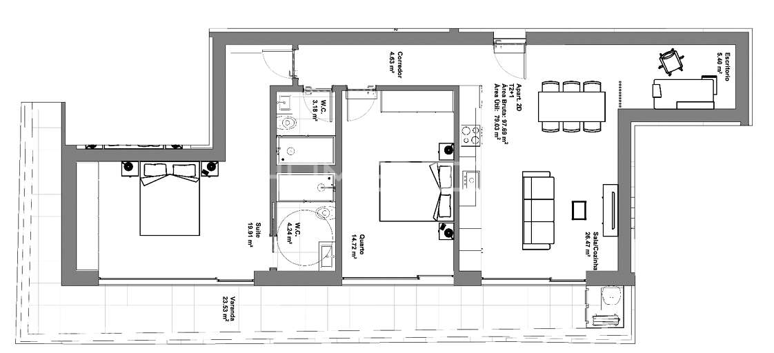 T2+1 de Design Moderno com Varanda | Localização Privilegiada-13