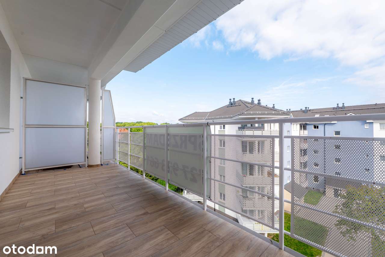 Nowe do zamieszkania. Bardzo duży zadaszony balkon! Bez prowizji i PCC-6