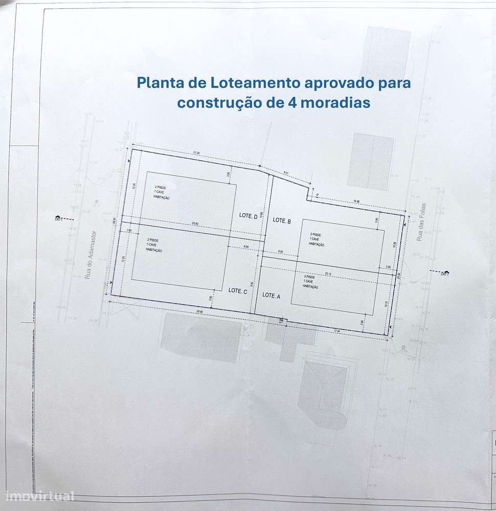 Terreno para Construção de 4 Moradias com Loteamento Aprovado-24