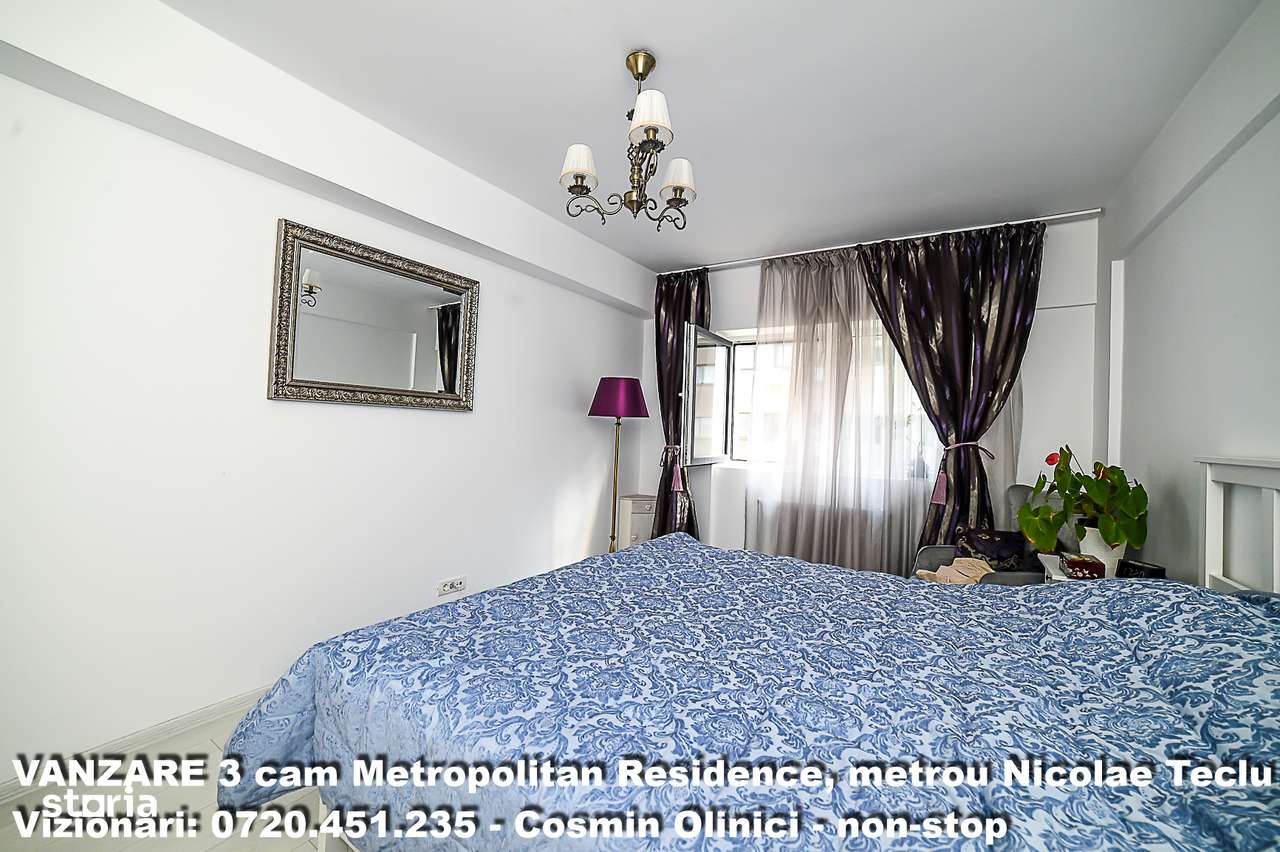Vanzare 3 camere Metropolitan Residence, 90mp, et. 3, metrou N. Teclu-11
