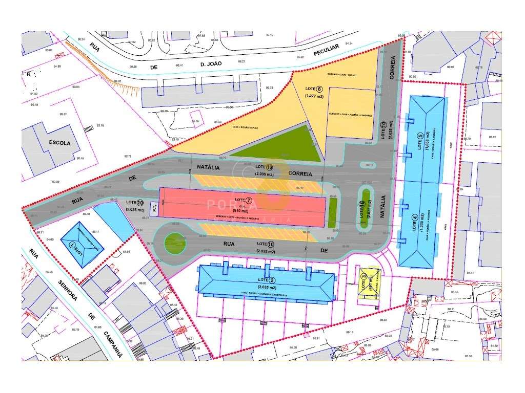 Terreno em Campanhã, com 4 frentes - 24 frações T2/T3 - Grande imagem: 5/20