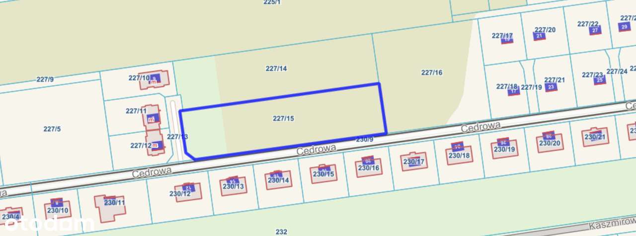 Działka Serock Marynino ulica Cedrowa-12