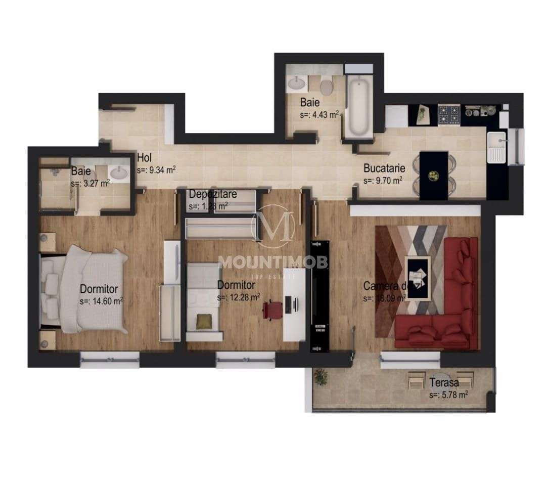 Comision 0%,  Apartament 3 camere, boxa, parcare, Tractorul | N. Labis-1