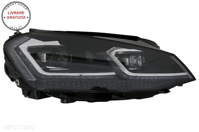 Faruri LED Bi-Xenon Look VW Golf 7 VII (2012-2017) Facelift G7.5 R Line Design cu - livrare gratuita - 2