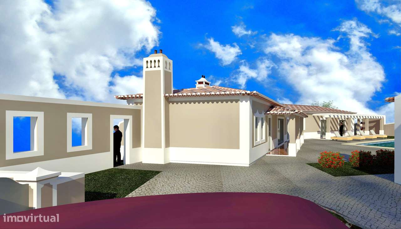 Moradia estilo rústico com piscina e garagem - a 10 min de C da Rainha-11