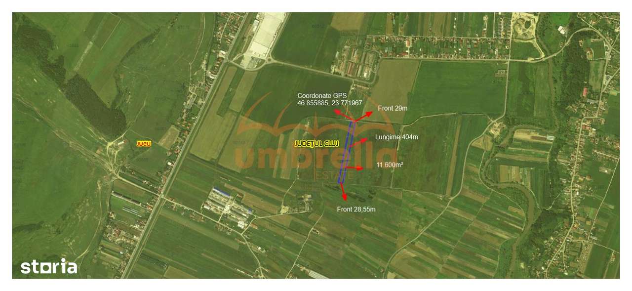 Teren de vanzare Jucu de Mijloc Intravilan  11.600m² - Imagine principală: 4/4