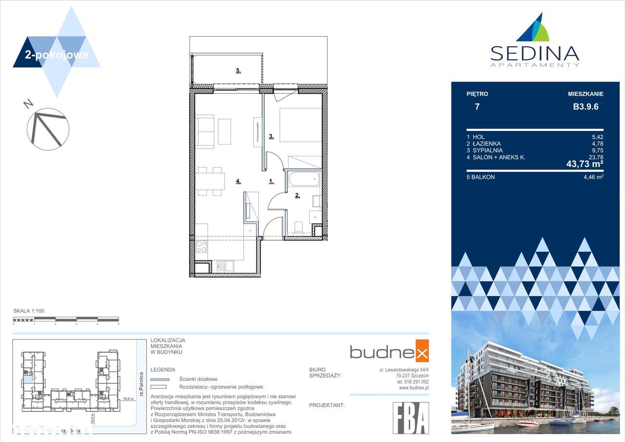 Sedina | apartament 2-pok. | B3.9.6 - Pełny obrazek: 2/8
