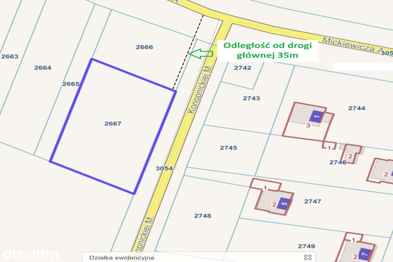 Działka budowlana w miejscowości Wysoka, ŁAZY-7