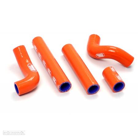 kit tubos de radiador samco laranja ktm / husqvarna - 1