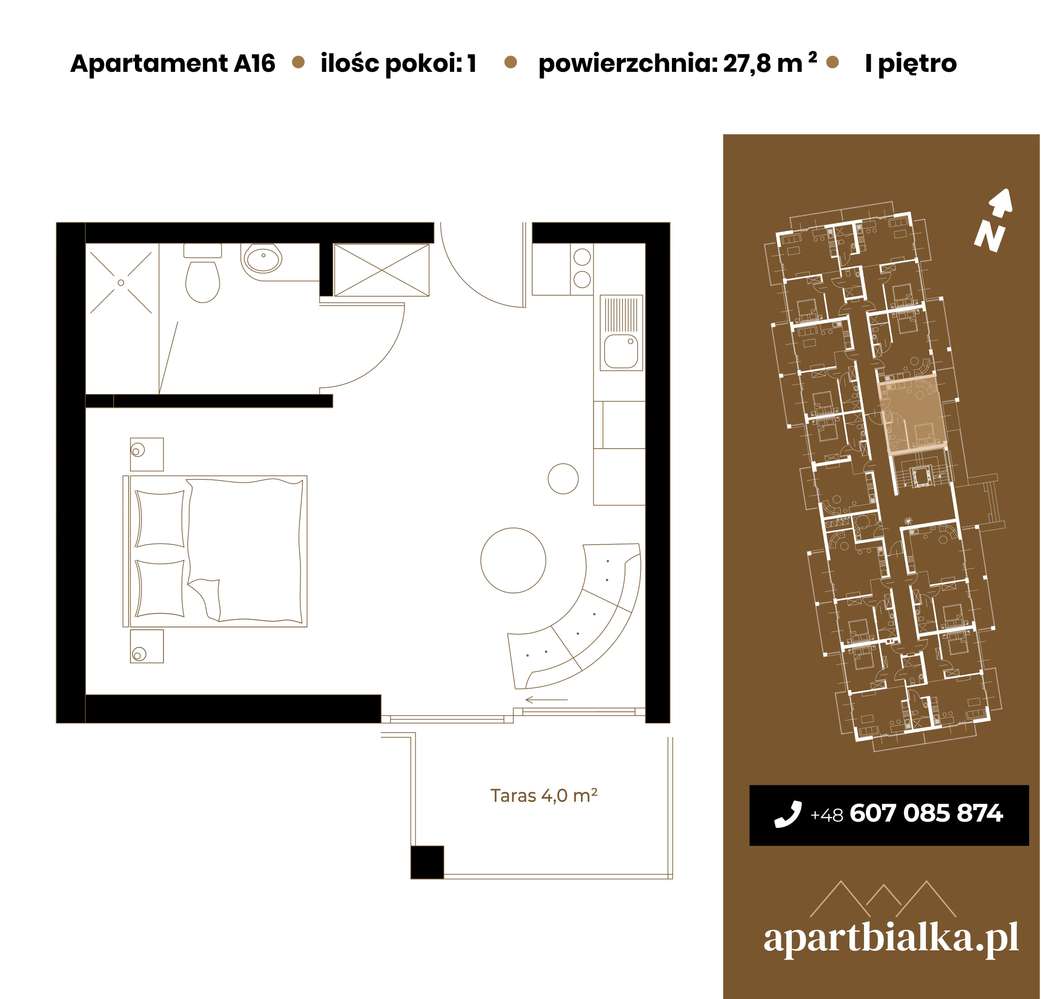 Aparthotel Białka Tatrzańska | 1-pok. | A16 - Pełny obrazek: 2/7