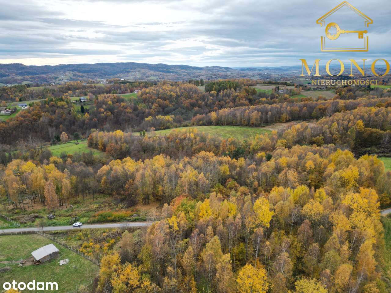 Duża, widokowa działka z lasem na terenie Pogórza Ciężkowickiego-13