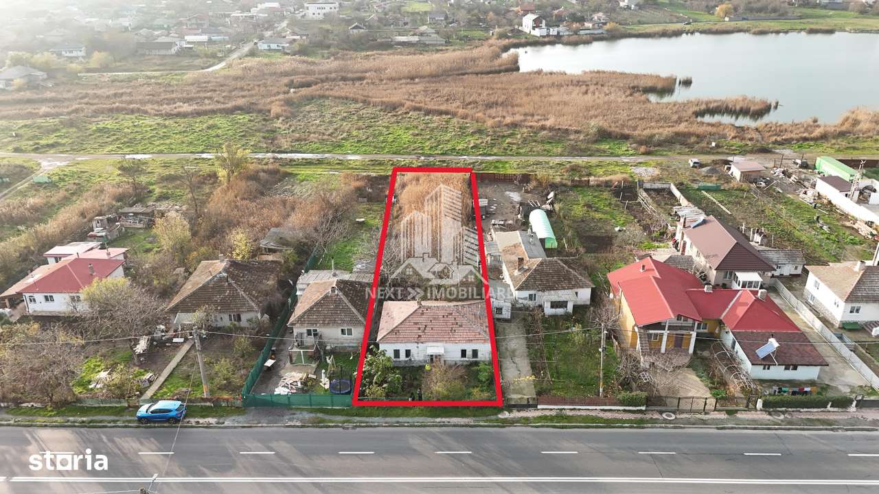 Teren intravilan 1052mp cu casa renovabila de cărămidă Tuzla-0