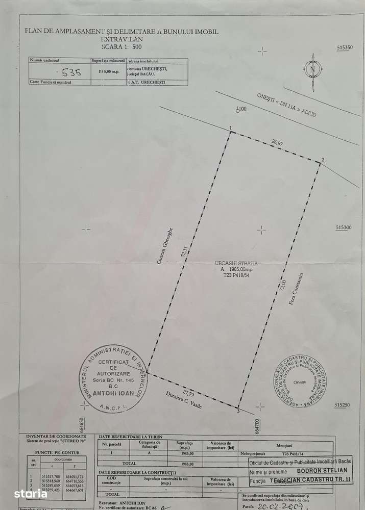 Teren soseaua Adjud - Onesti km4-4