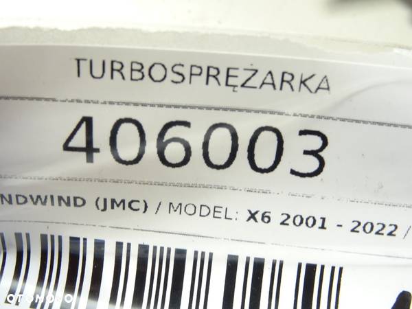 TURBOSPRĘŻARKA LANDWIND (JMC) X6 2001 - 2022  471169-0006 1118300TC - 6