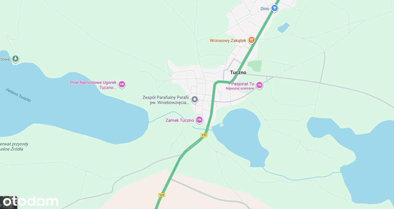 Działka budowlana 721 m² | Centrum Tuczna | Blisko jeziora | Media-0