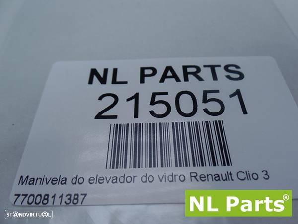 Manivela do elevador do vidro Renault Clio 3 7700811387 - 3