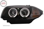 Faruri Angel Eyes BMW Seria 1 E81 E82 E87 E88 (2004-2011) Negru- livrare gratuita - 3