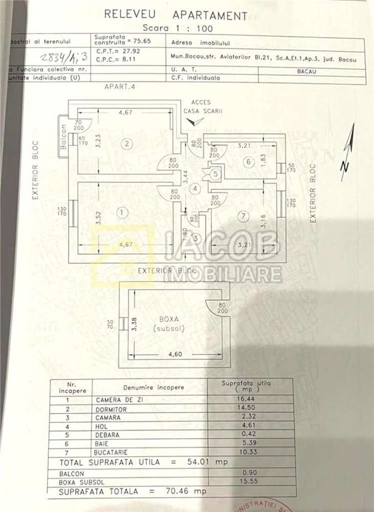 Apartament 2 CD, zona Aviatorilor, etaj 1, Bacau-12