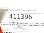 CZUJNIK ABS TYLNY PRAWY VW PASSAT B8 Variant (3G5, CB5) 2014 - 2022 2.0 TDI 4motion 176 kW [240 KM] - 5