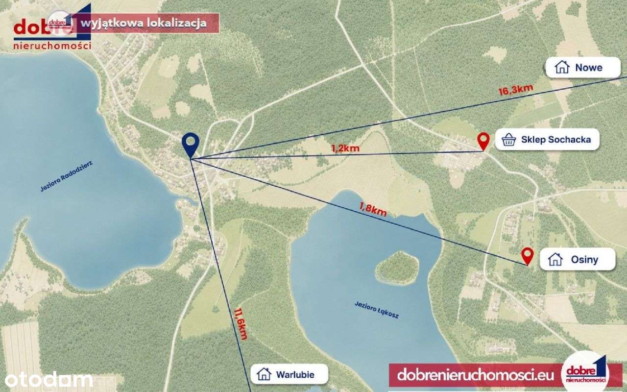Domek w lesie, przy jeziorach Radodzierz i Łąkosz.