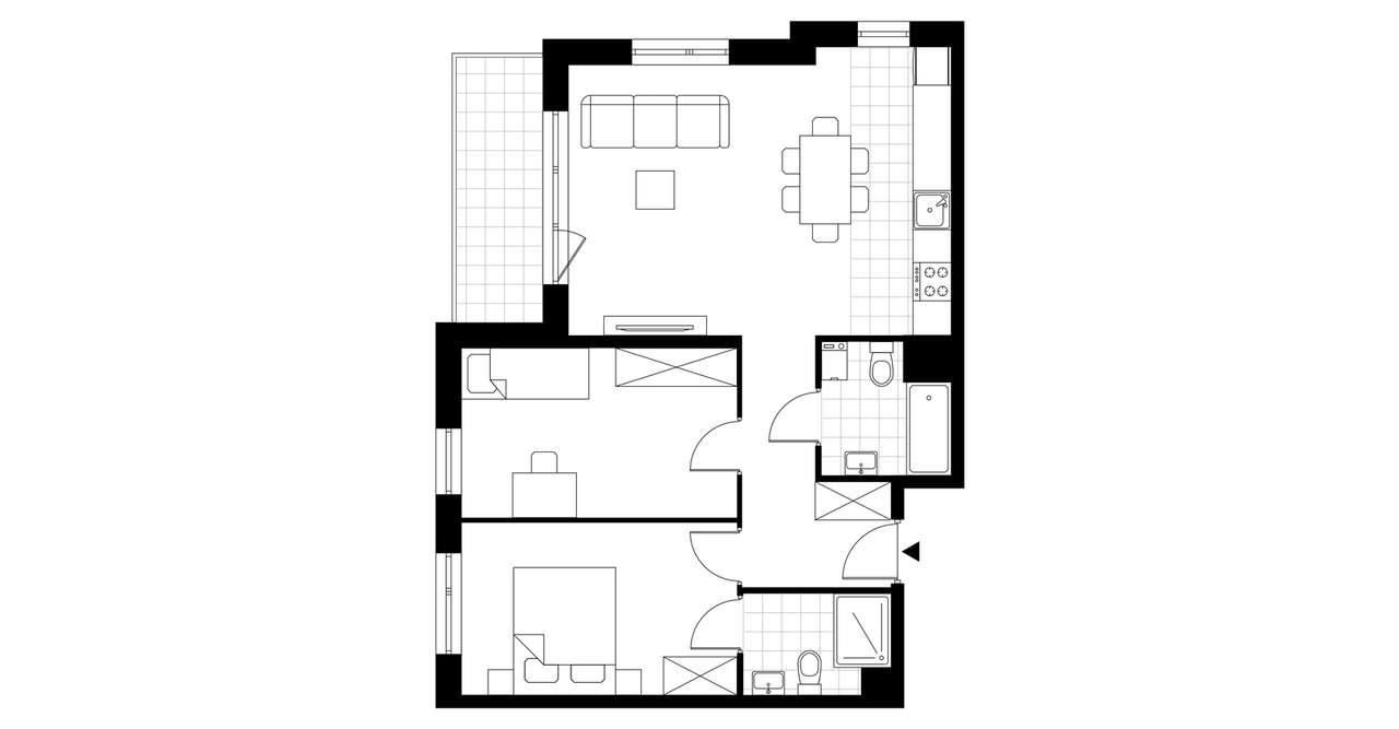 3-pokojowe mieszkanie 68m2 + balkon - Pełny obrazek: 3/8