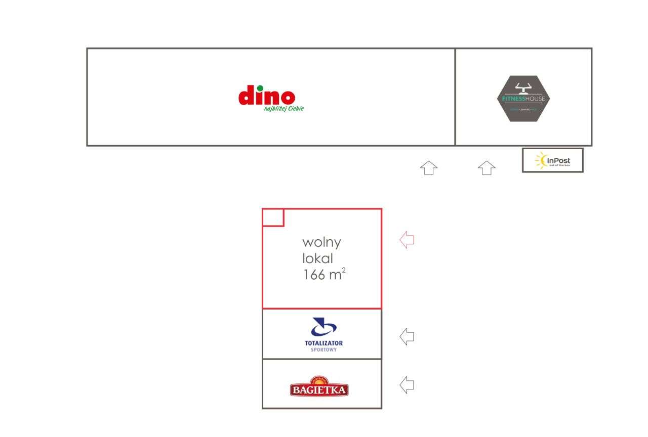 Lokal w parku handlowym obok marketu Dino - Rezerwacja - Pełny obrazek: 2/5
