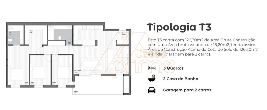 Apartamento T3 - Vila Nova de Poiares/Venda - Grande imagem: 5/17