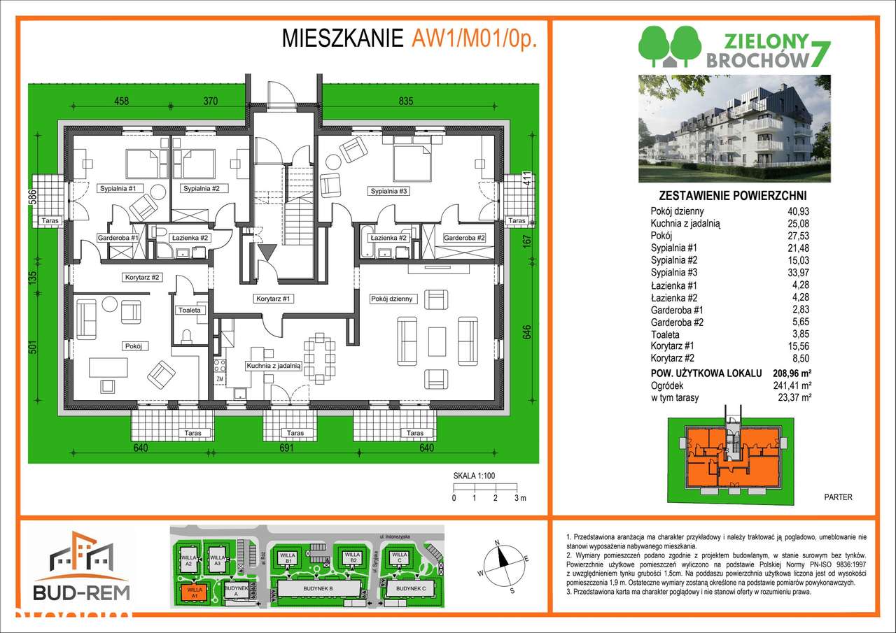 5-pokojowe mieszkanie 208m2 + ogródek - Pełny obrazek: 2/6