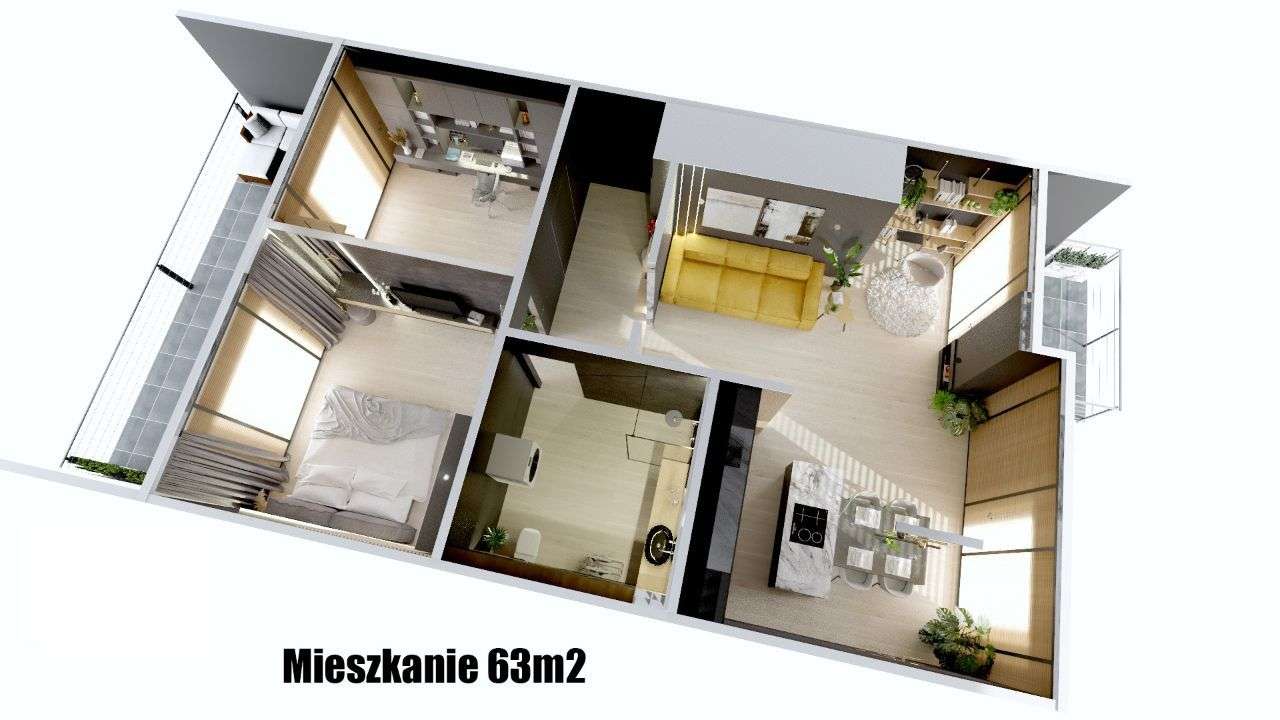 Mieszkanie w stanie deweloperskim, 3 pokoje - Pełny obrazek: 4/4