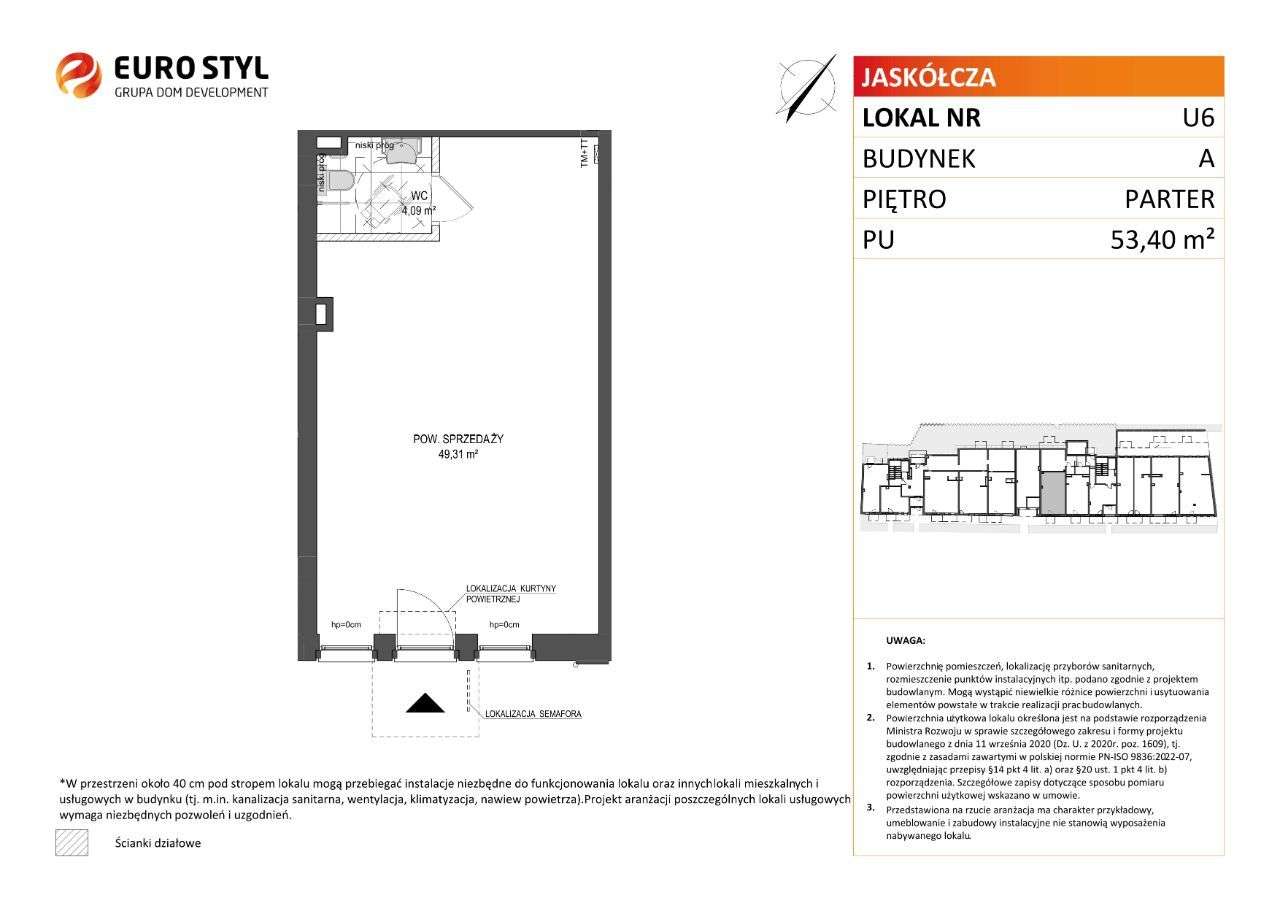 Jaskółcza | lokal użytkowy U6 - Pełny obrazek: 2/5