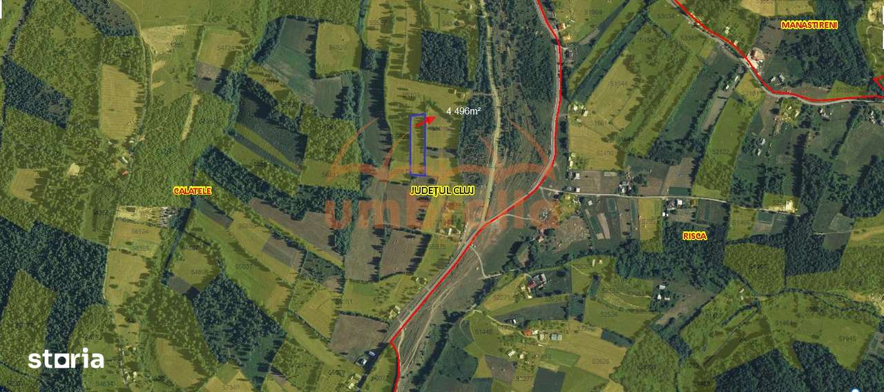 Teren de vanzare intravilan Calatele, jud. Cluj 4.496m² - Imagine principală: 1/3