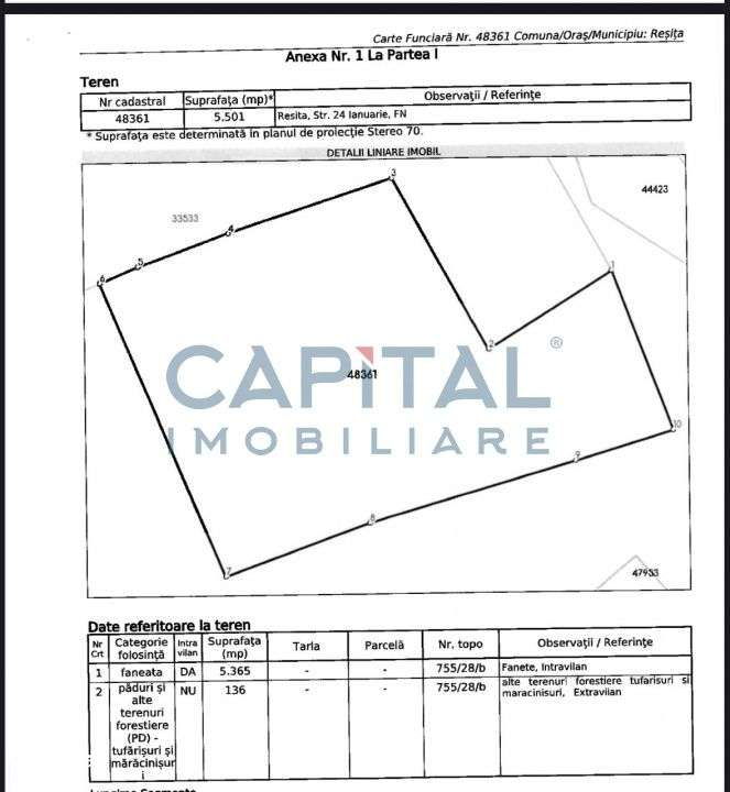 Teren intravilan pe drumul Lupacului 12 euro mp, 13782 mp si 1069 mp e - Imagine principală: 2/2
