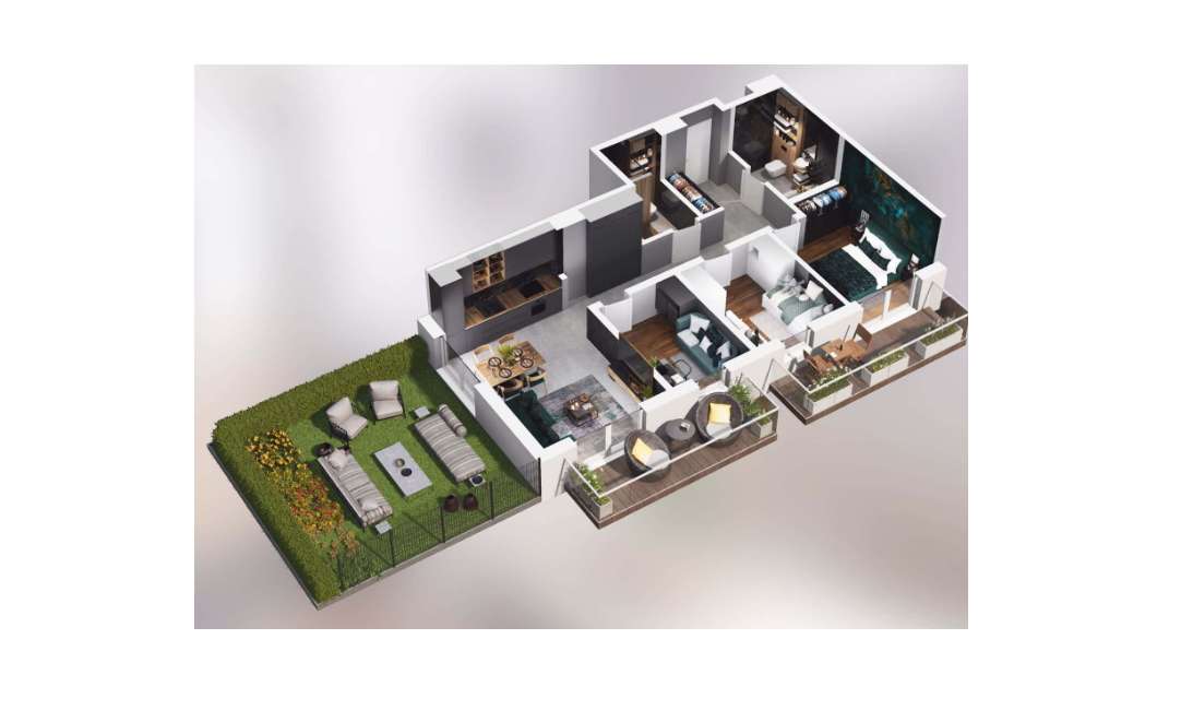 NOWE z zielonym tarasem 45m2  - ŚWIĄTECZNY RABAT 10%!-0