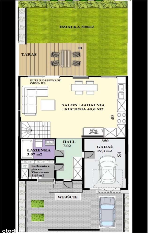 Nowy dom szeregowy 143 m² z ogrodem i garażem działka 300m2 - Pełny obrazek: 5/10