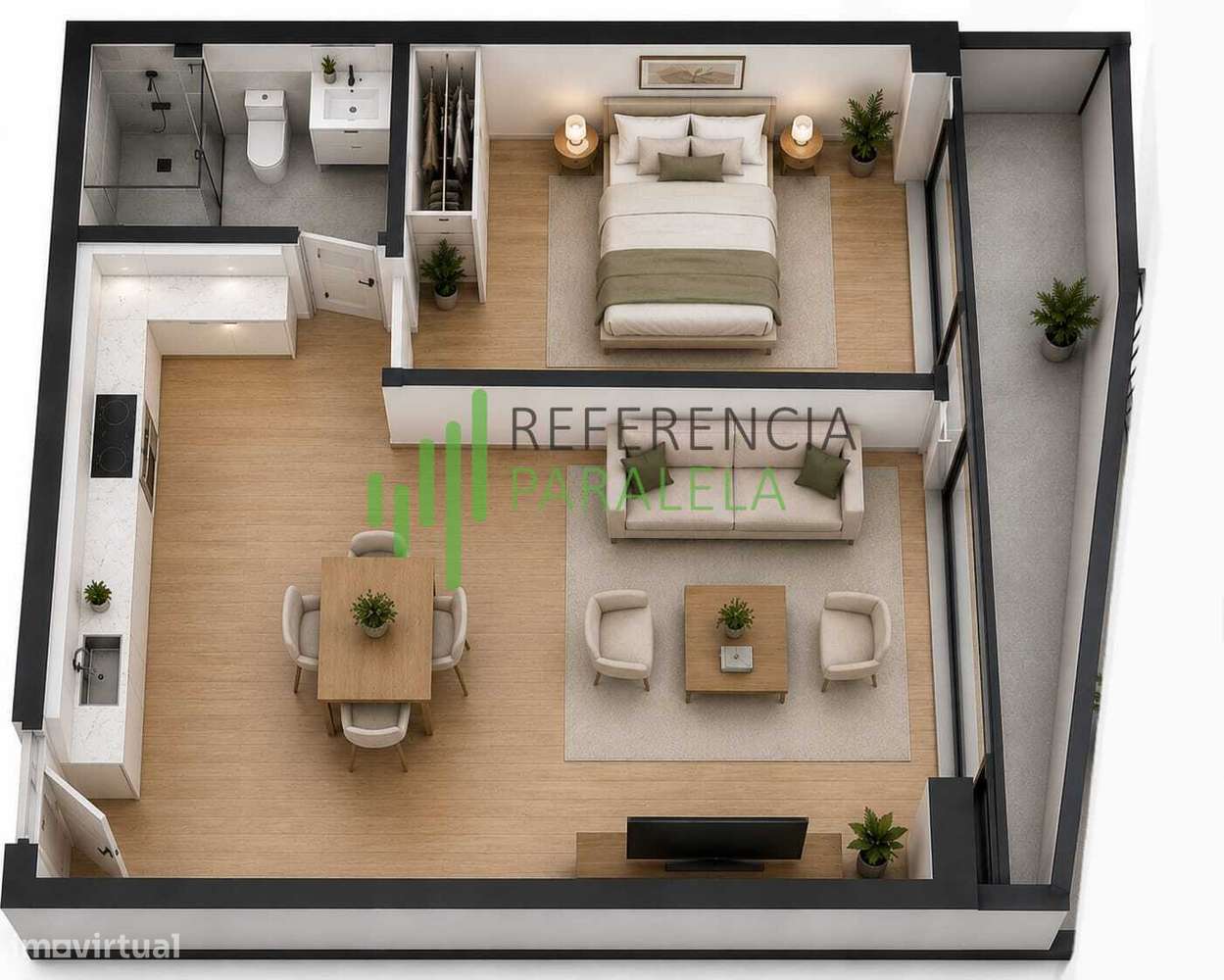 Apartamento T1 NOVO em Esposende-6