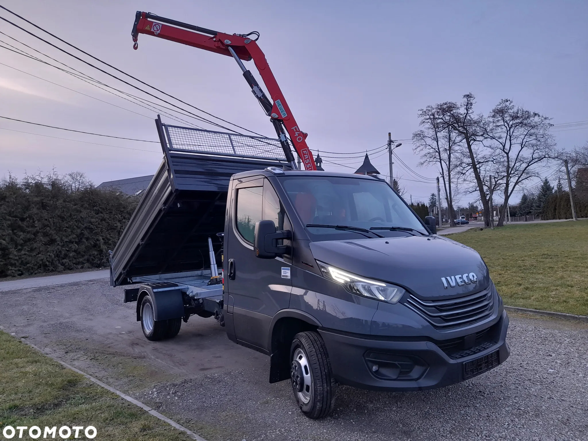 Iveco DAILY 50c16 dmc 3,5t silnik 3.0 HDS dzwig żuraw FASSI f40 WYWROTKA kiper - NOWY- Polski salon - 6