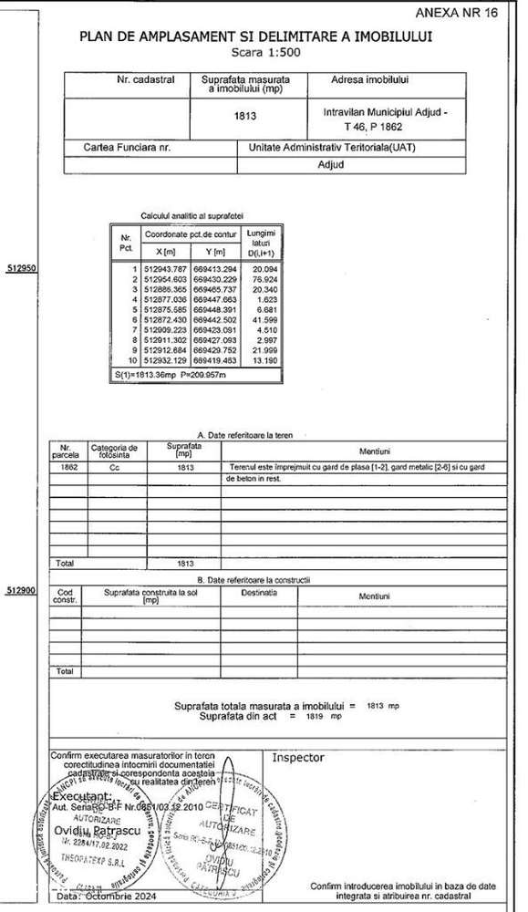 Teren intravilan zona Primarie Adjud - Imagine principală: 2/6