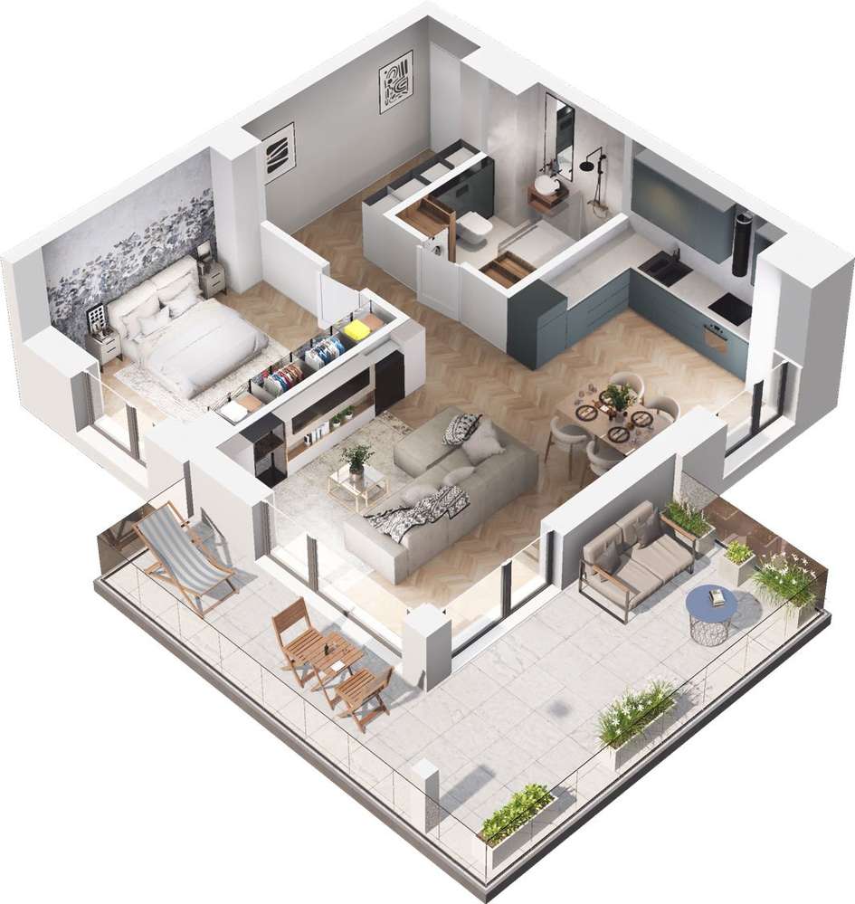 Ville Garden | mieszkanie 2-pok. | C.23 - Pełny obrazek: 5/10