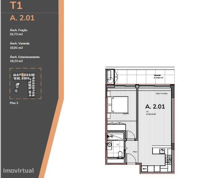Apartamento T1 junto Linha Metro Avenida Republica V N Gaia-1