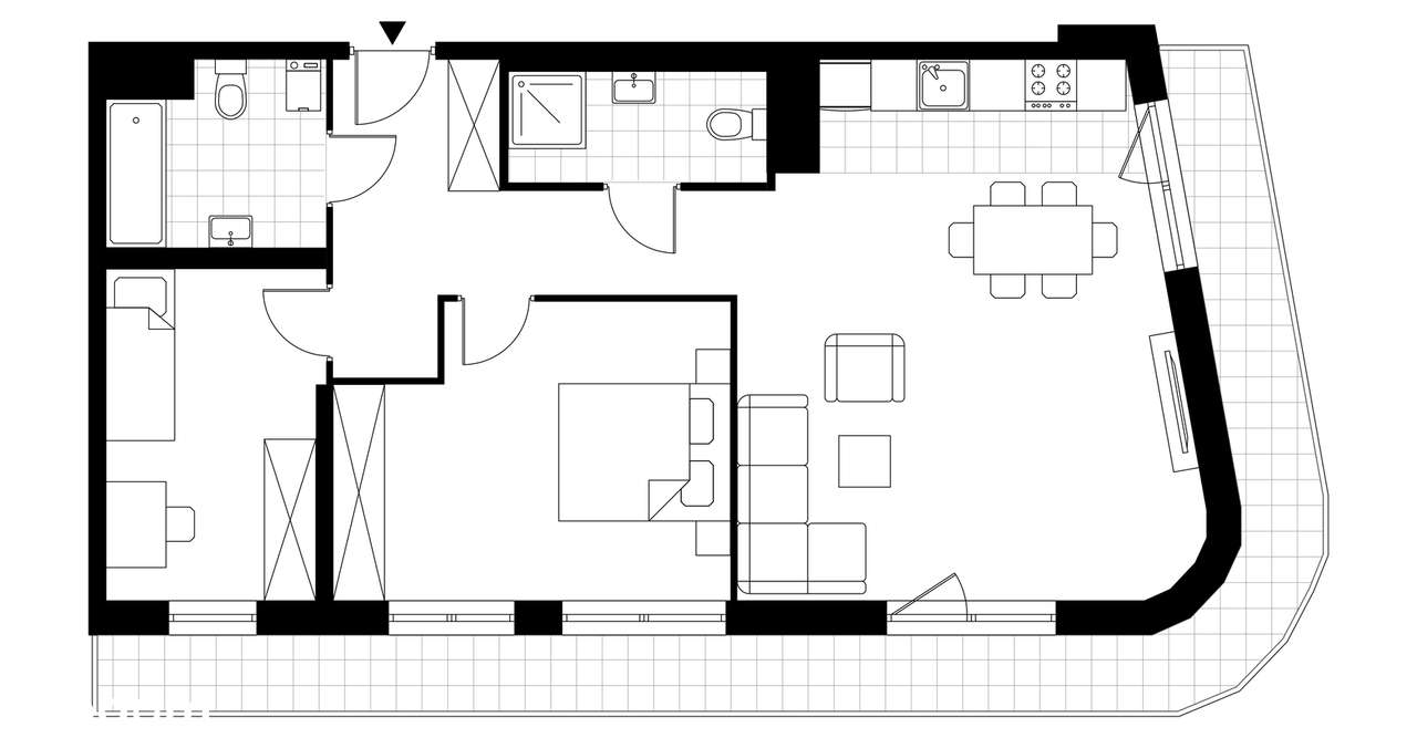 3-pokojowe mieszkanie 72m2 + taras Bezpośrednio - Pełny obrazek: 3/8