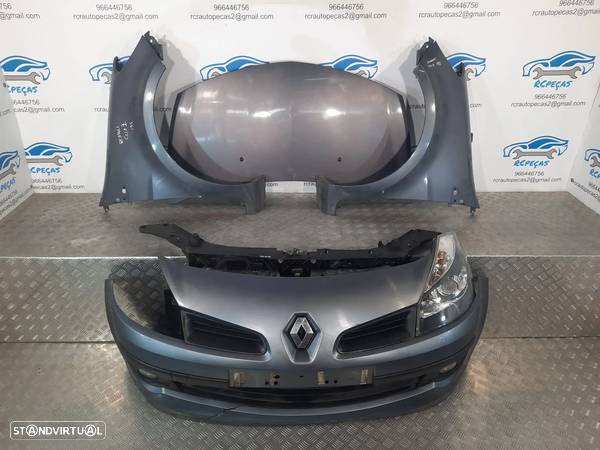 FRENTE COMPLETA RENAULT CLIO III 3 MK3 CAPOT PARACHOQUES GUARDA-LAMAS OTICA ESQUERDA RADIADOR VENTILADOR FRENTE FIBRA REFORÇO - 5