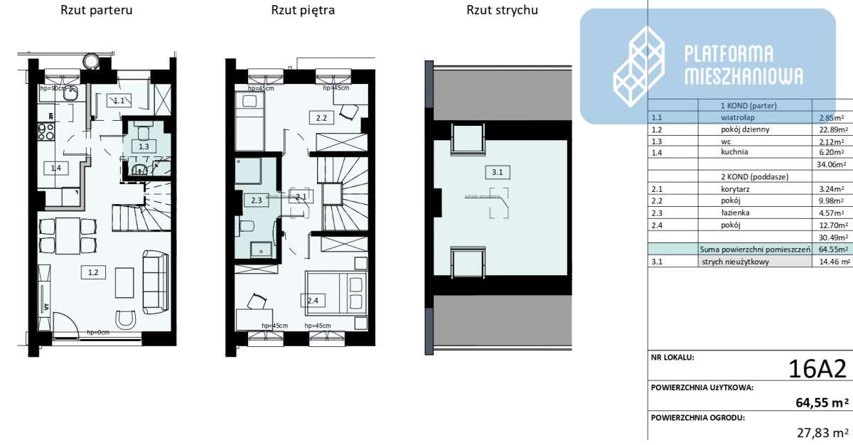 Szereg z ogródkiem i miejscem parkingowym - Pełny obrazek: 5/11