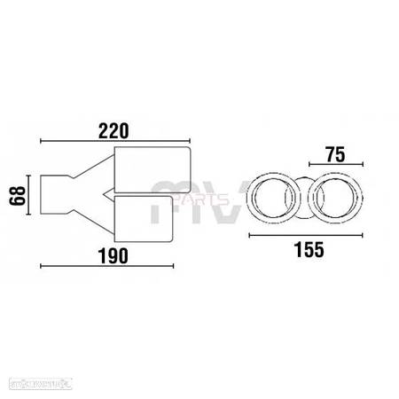 Ponteira Escape Bmw Dupla Look 1M M2 M3 M4 M5 M6 - 7