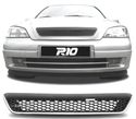 GRELHA FRONTAL SEM SÍMBOLO PARA OPEL ASTRA G 97-04 COLMEIA PRETO - 1