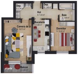Apartament cu 2 camere by Casa Nobel